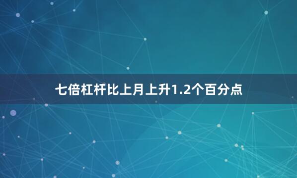 七倍杠杆比上月上升1.2个百分点