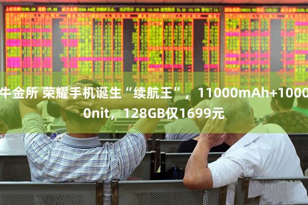 牛金所 荣耀手机诞生“续航王”，11000mAh+10000nit，128GB仅1699元